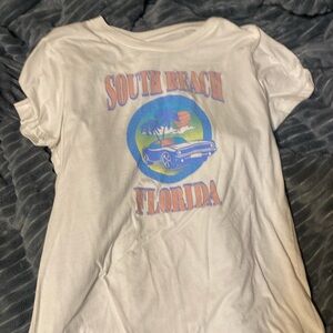 White beach tee